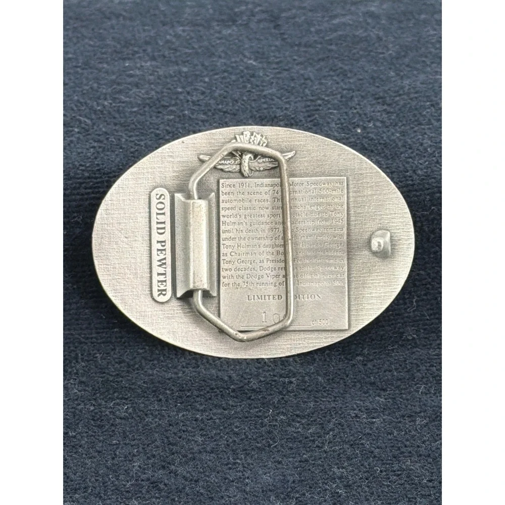 1991 Indy‎ 500 Belt Buckle Solid Pewter Limited Edition 100/500 Dodge